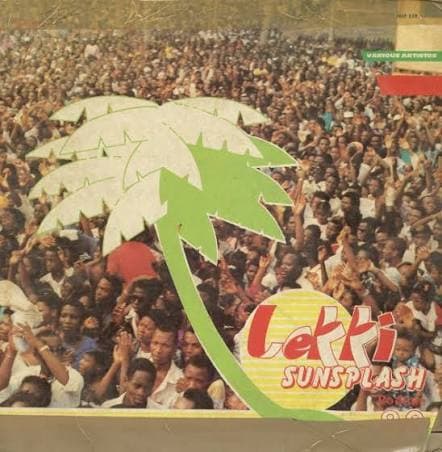 Sleeve of the Lekki Sunsplash compilation album, showing the festival's palm-tree logo over a photograph of the beach crowd.
